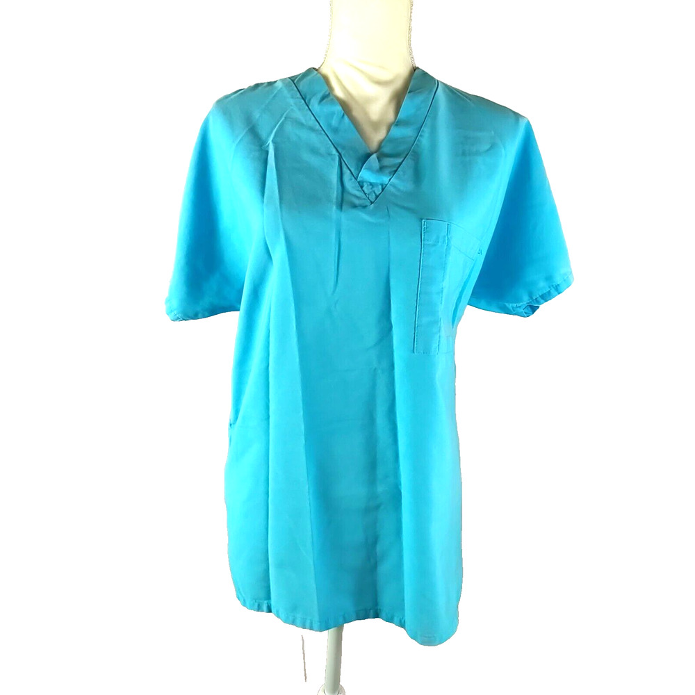 Jasco Uniform Women's Scrub Top blue Size Small Cotton Blend